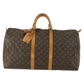 Louis Vuitton Keepall Bag Monogram Canvas Brown Canvas Travel Bag Bag (Pre-Owned)