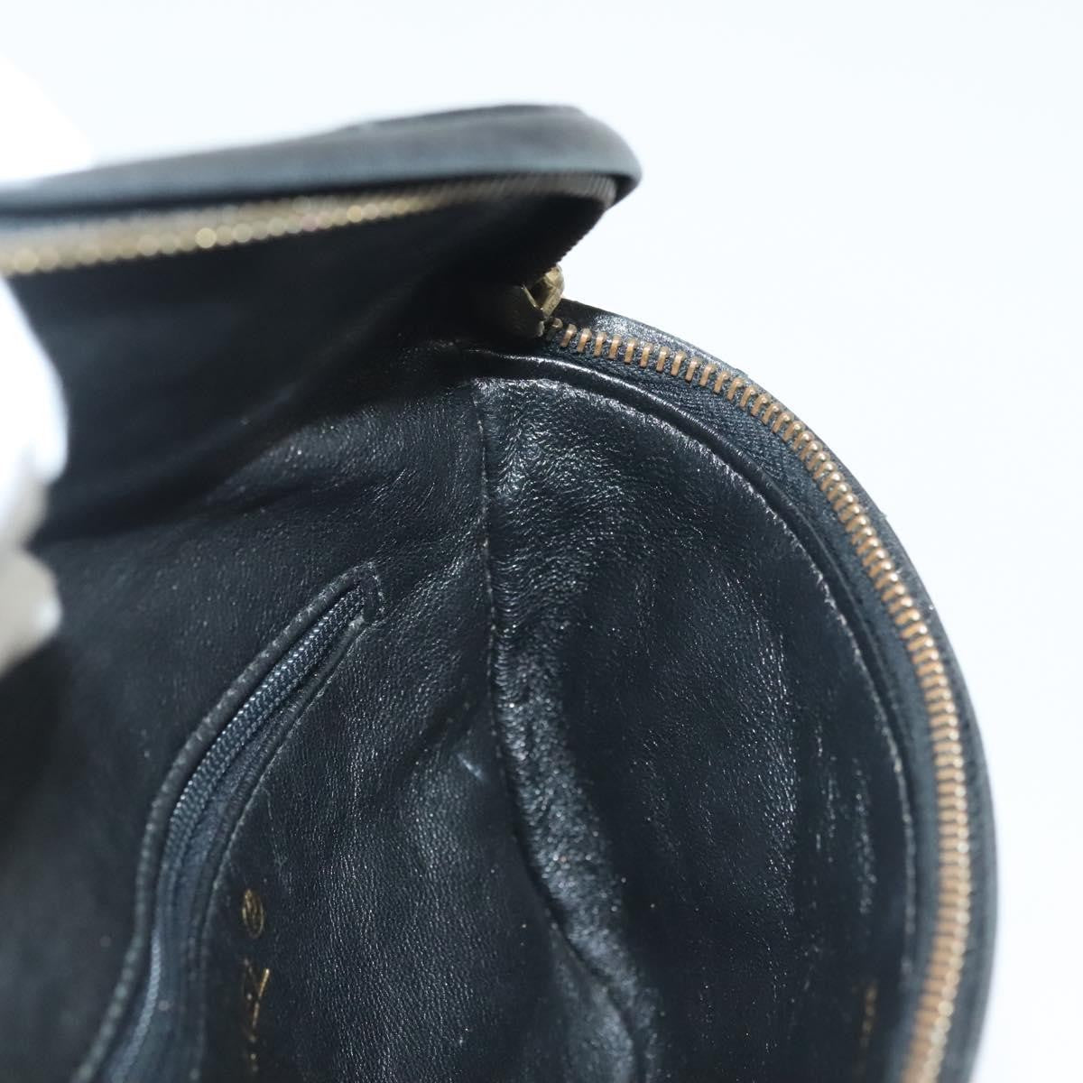 Chanel Vintage Zip Belt Bag Quilted Caviar Black Leather Clutche & Pouche Bag (Pre-Owned)