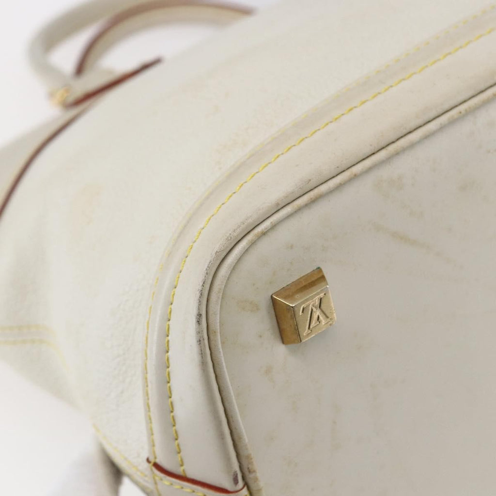 Louis Vuitton Suhali Lockit Handbag Leather White Leather Tote Bag Bag (Pre-Owned)