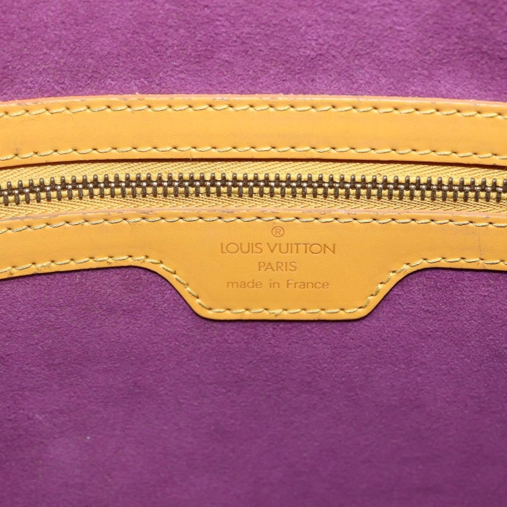 Louis Vuitton Lussac Handbag Epi Leather Yellow Leather Shoulder Bag Bag (Pre-Owned)