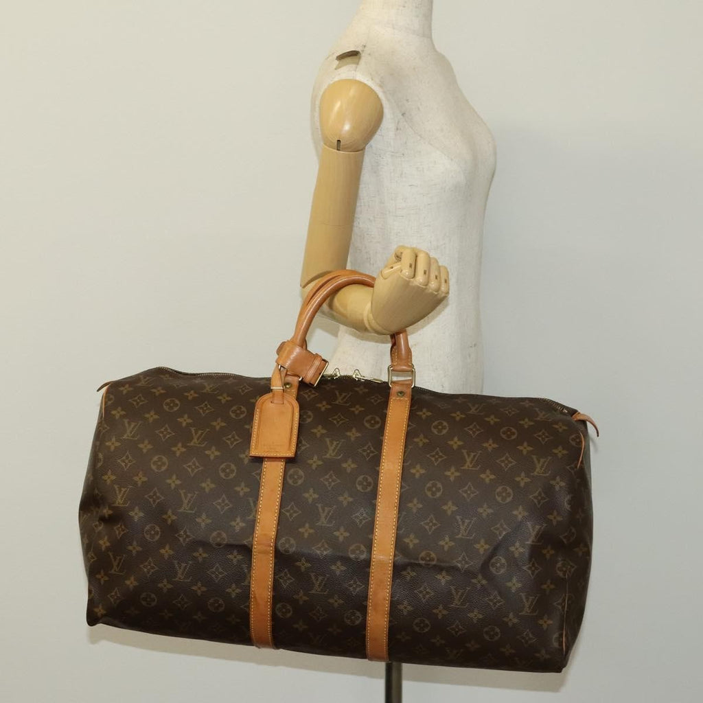 Louis Vuitton Keepall Bag Monogram Canvas Brown Canvas Travel Bag Bag (Pre-Owned)