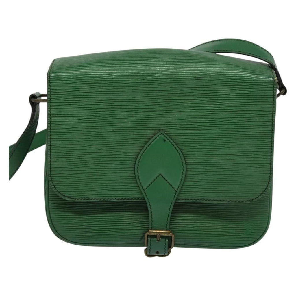 Louis Vuitton Cartouchiere Handbag Epi Leather Green Leather Shoulder Bag Bag (Pre-Owned)