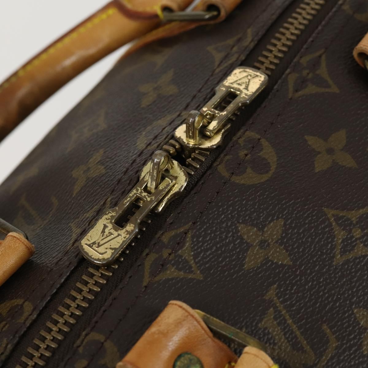 Louis Vuitton Keepall Bag Monogram Canvas Brown Canvas Travel Bag Bag (Pre-Owned)
