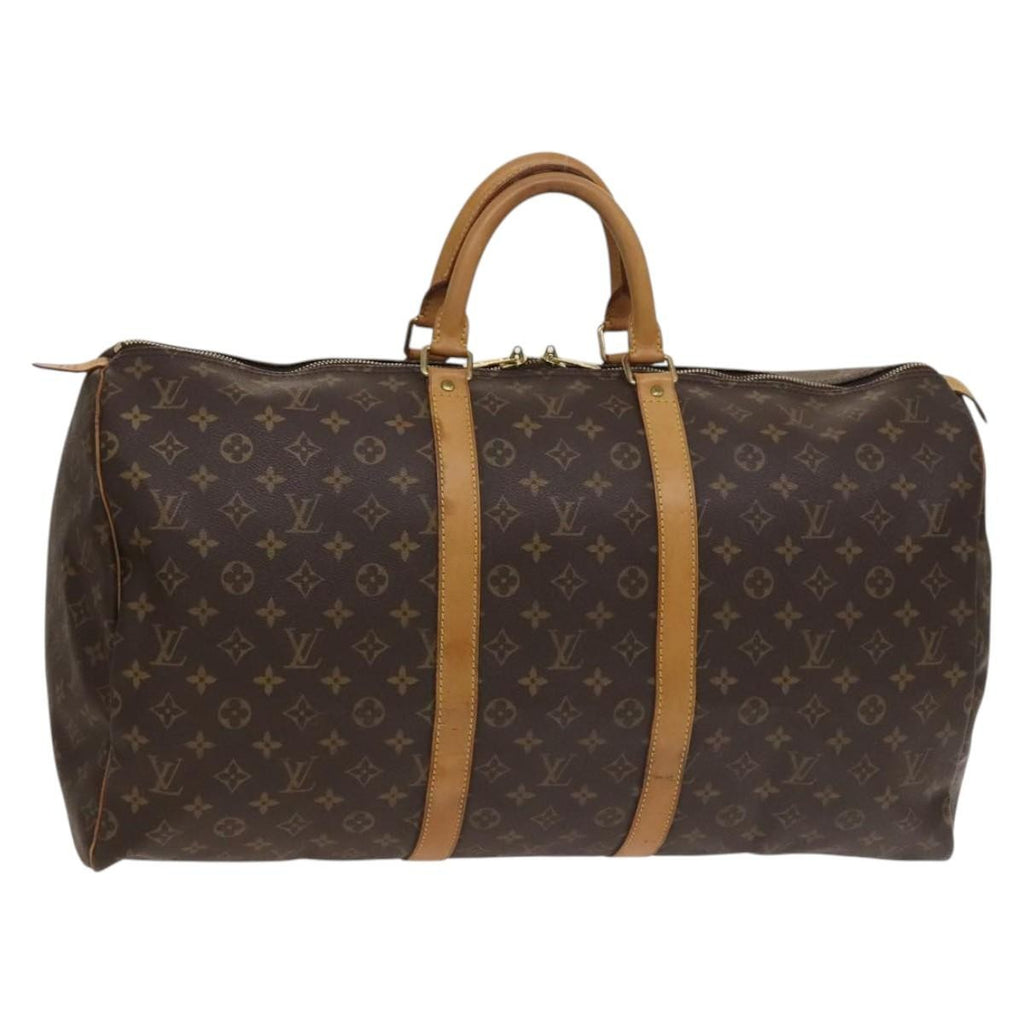 Louis Vuitton Keepall Bag Monogram Canvas Brown Canvas Travel Bag Bag (Pre-Owned)