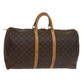 Louis Vuitton Keepall Bag Monogram Canvas Brown Canvas Travel Bag Bag (Pre-Owned)