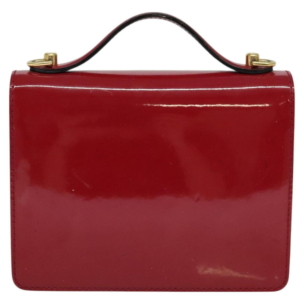 Louis Vuitton Monceau Handbag Vernis Burgundy Patent_Leather Bag (Pre-Owned)