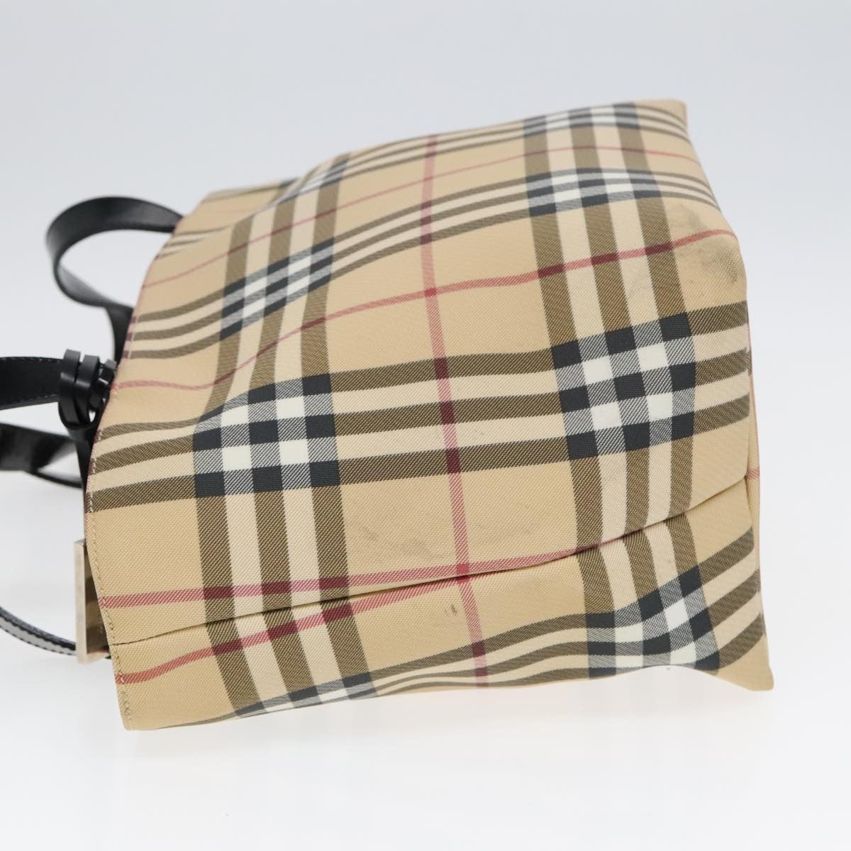 Burberry Nova Check Handbag Nova Check Canvas Beige Canvas Handbag (Pre-Owned)