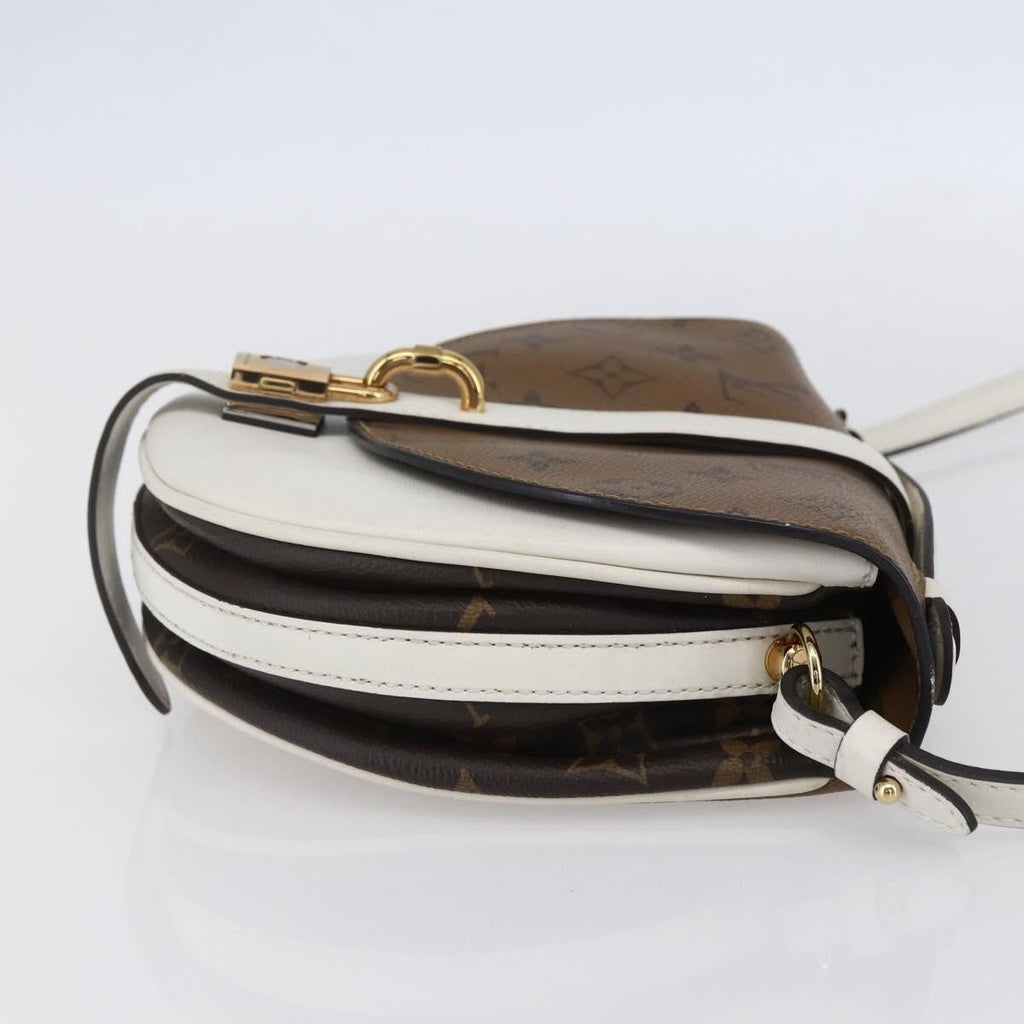Louis Vuitton Chantilly Lock Handbag Reverse Monogram Canvas And Leather White Leather Shoulder Bag Bag (Pre-Owned)