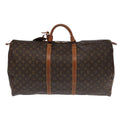Louis Vuitton Keepall Bag Monogram Canvas Brown Canvas Travel Bag Bag (Pre-Owned)