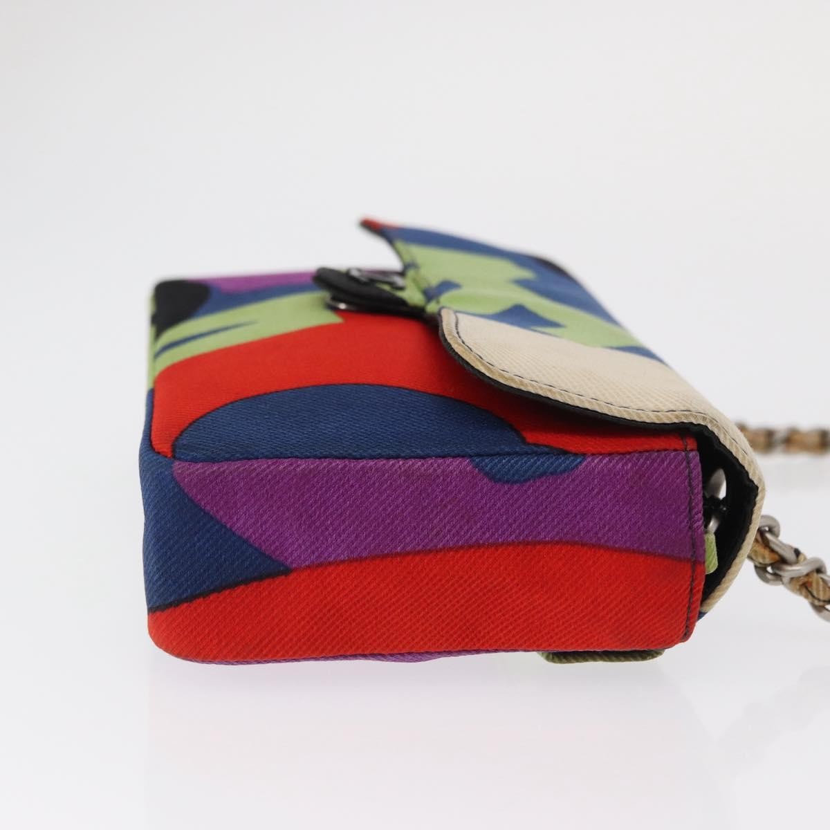 Chanel Vintage Flap Bag Multicolor Canvas Multicolour Canvas Shoulder Bag Bag (Pre-Owned)