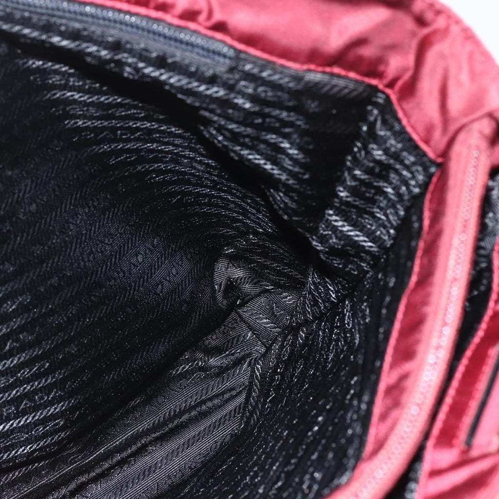 Prada Sport Tote Bag Nylon Red Nylon Tote Bag Bag (Pre-Owned)