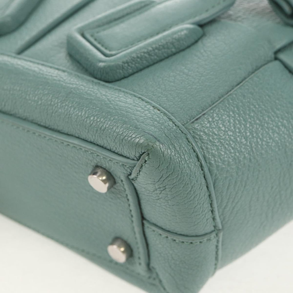 Bottega Veneta Arco Bag Maxi Intrecciato Leather Green Leather Handbag (Pre-Owned)
