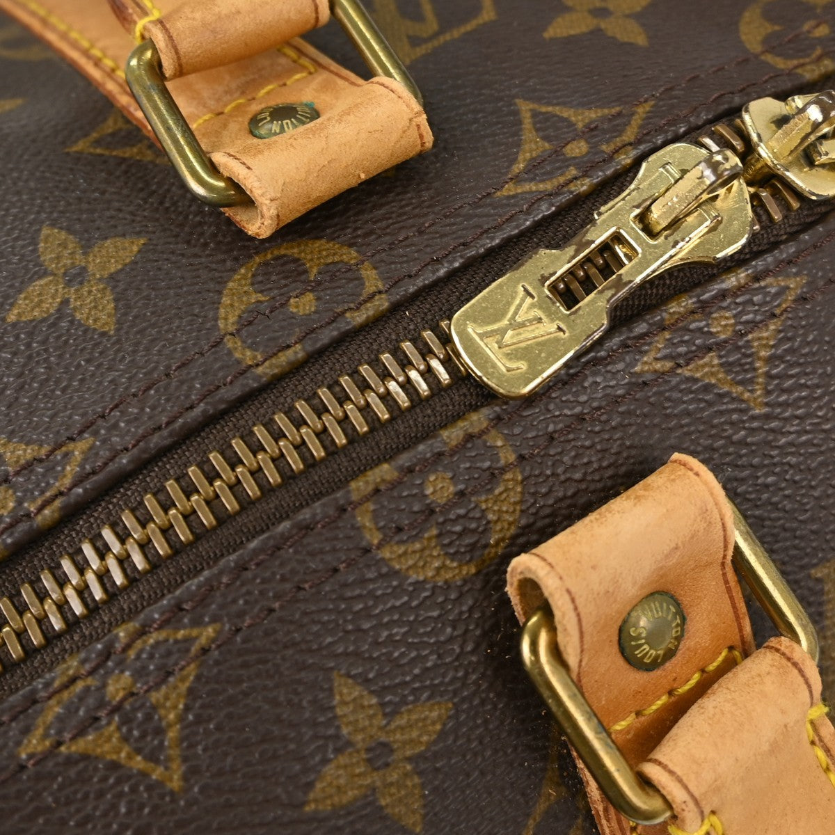Louis Vuitton Keepall Bag Monogram Canvas Brown Canvas Travel Bag Bag (Pre-Owned)