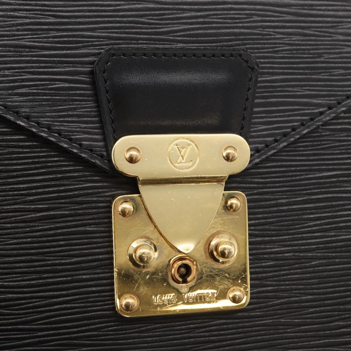 Louis Vuitton Porte-Documents Senateur Bag Epi Leather Black Leather Briefcase Bag (Pre-Owned)