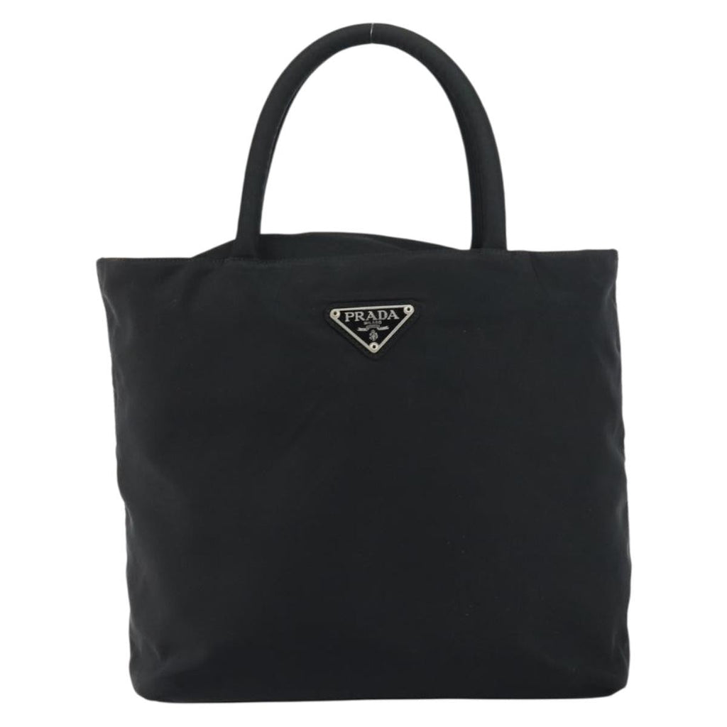 Prada Vintage Zip Tote Tessuto Black Nylon Tote Bag Bag (Pre-Owned)
