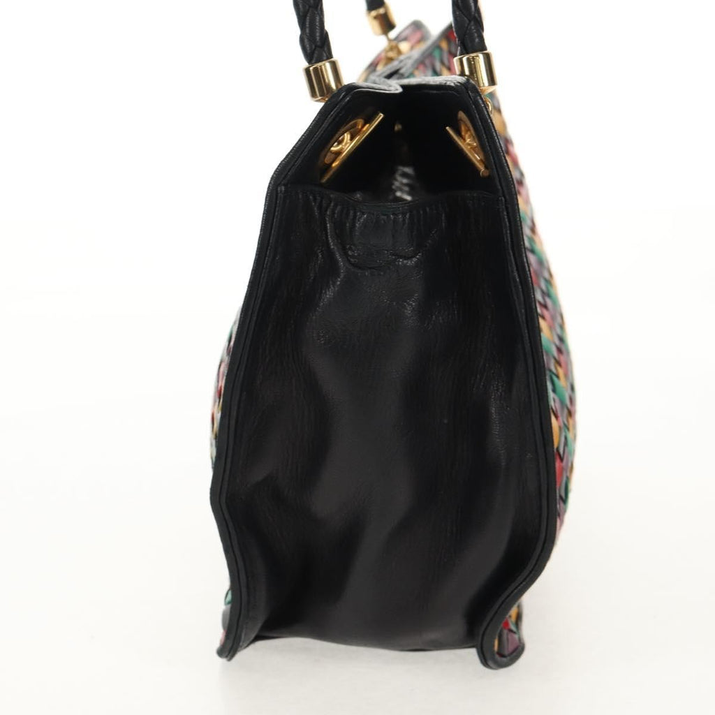 Bottega Veneta Intrecciato Shoulder Bag Leather Multicolour Leather Shoulder Bag Bag (Pre-Owned)
