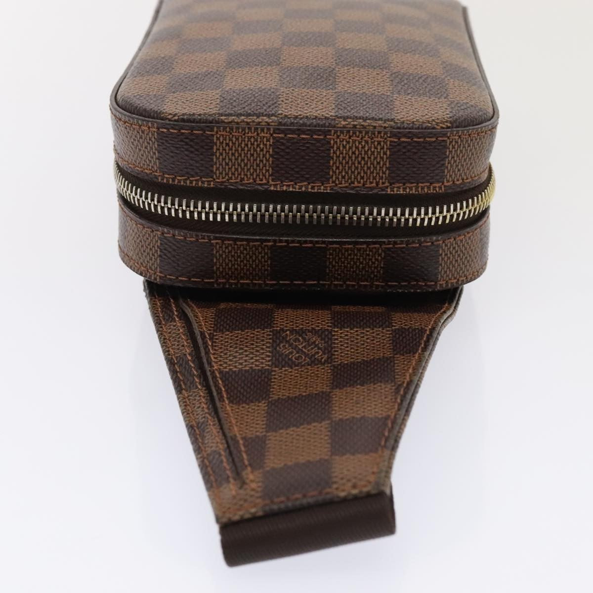 Louis Vuitton Geronimos Waist Bag Damier Brown Canvas Shoulder Bag Bag (Pre-Owned)