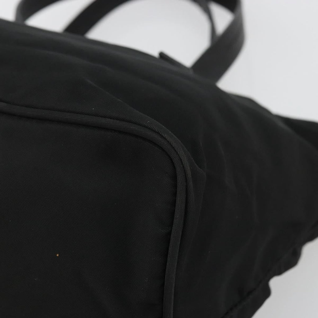 Prada Vintage Handbag Tessuto Black Nylon Handbag (Pre-Owned)