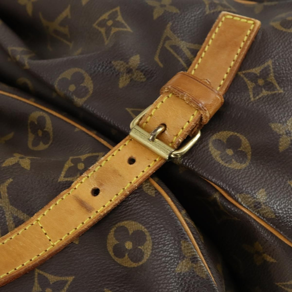 Louis Vuitton Saumur Handbag Monogram Canvas Brown Canvas Shoulder Bag Bag (Pre-Owned)