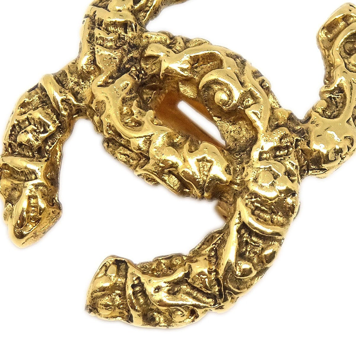 Chanel Cc Clip On Earrings Metal Gold Gold_Plated Earrings Jewelry (Pre-Owned)