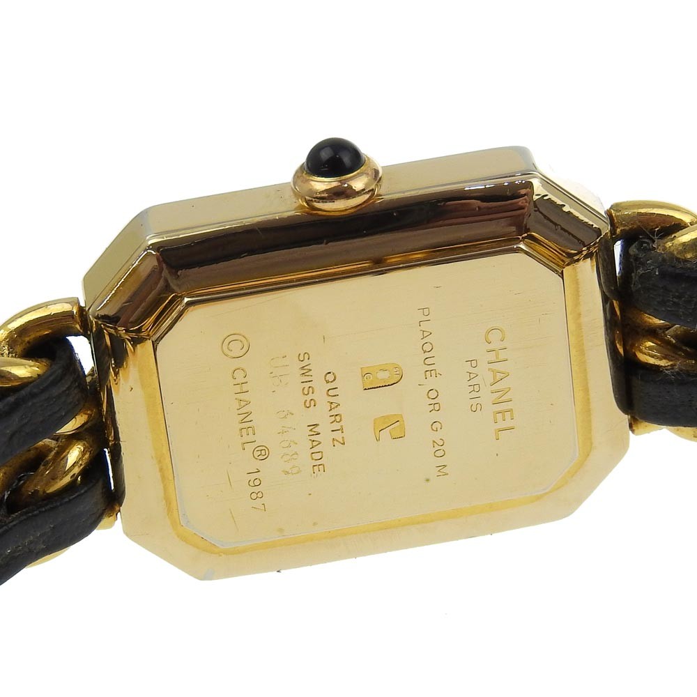 Chanel Premiere Rock Quartz Watch Plated Metal And Leather Watch (Pre-Owned)