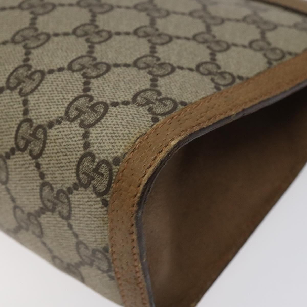 Gucci Sherry Line Pouch Canvas Beige Canvas Clutche & Pouche Bag (Pre-Owned)