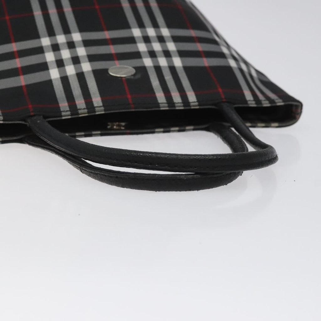 Burberry Nova Check Tote Nylon Black Nylon Handbag (Pre-Owned)