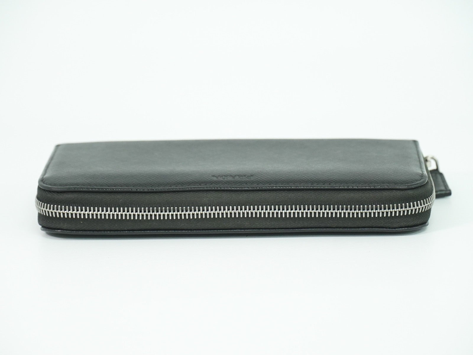 Prada Saffiano Wallet Leather Black Leather Wallets Accessory (Pre-Owned)