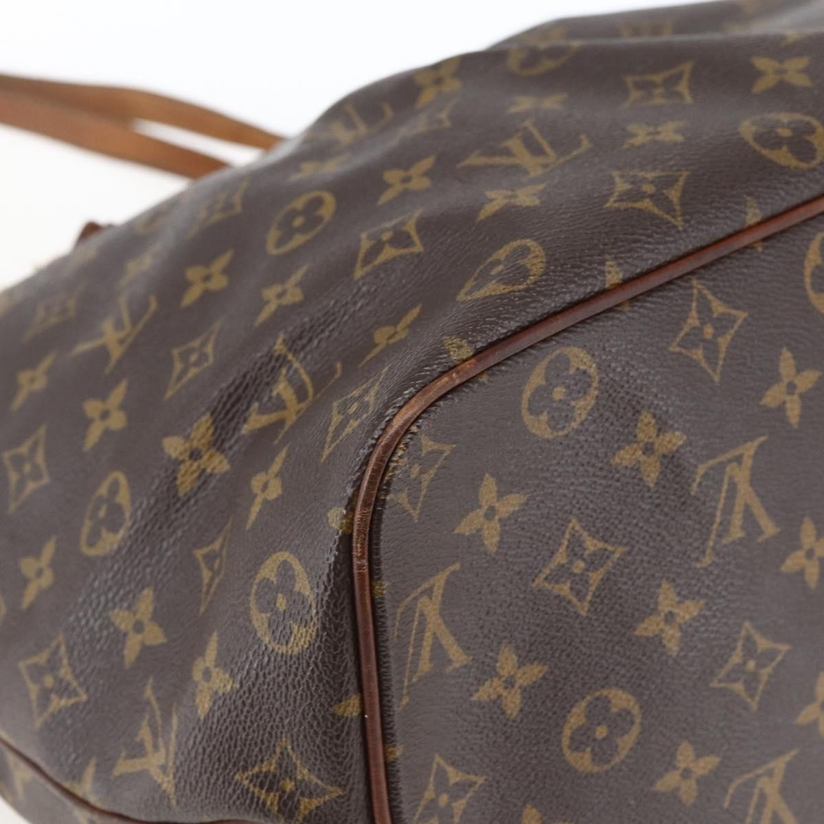 Louis Vuitton Palermo Handbag Monogram Canvas Brown Canvas Tote Bag Bag (Pre-Owned)