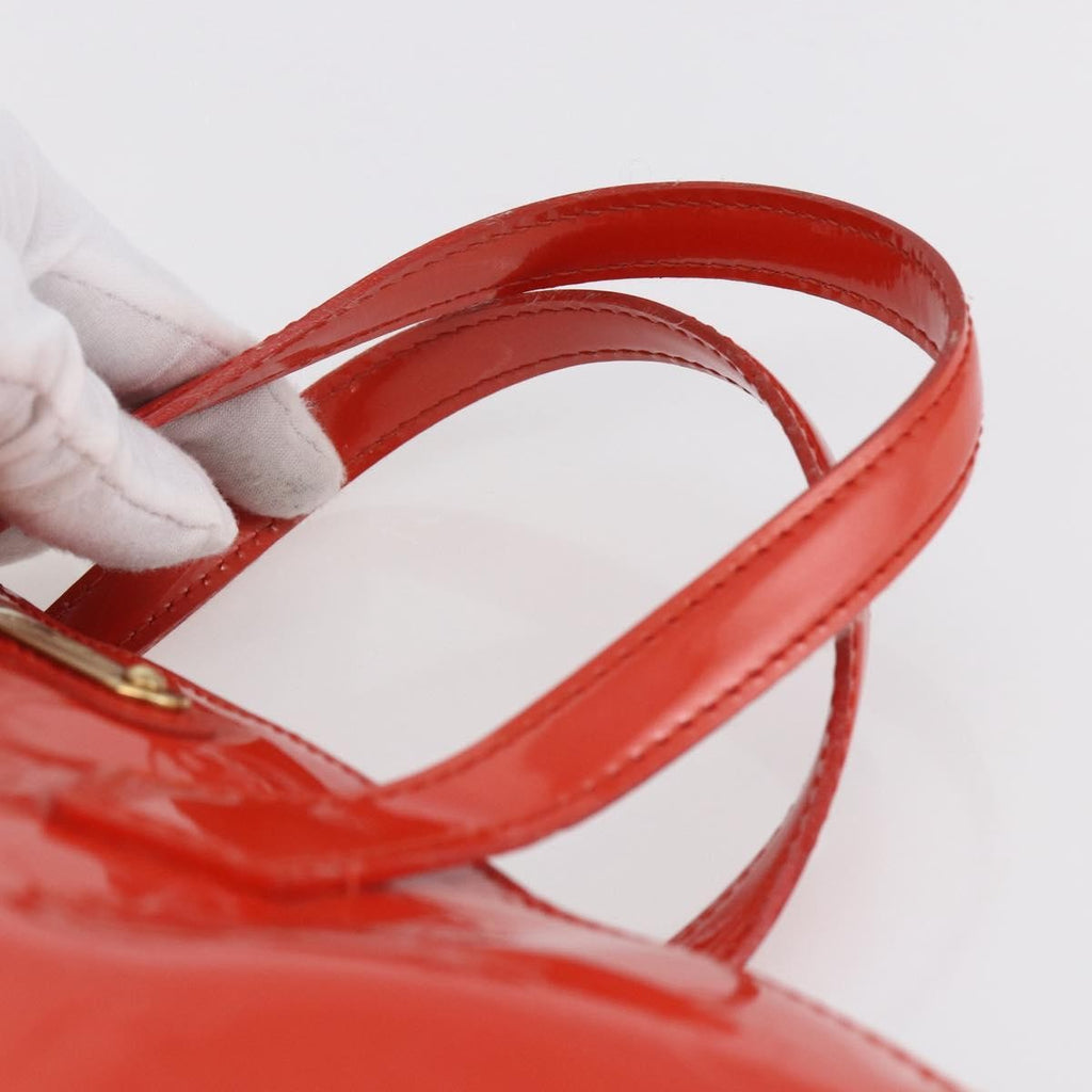Louis Vuitton Wilshire Handbag Monogram Vernis Orange Patent_Leather Tote Bag Bag (Pre-Owned)