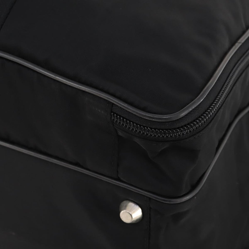 Prada Vintage Boston Bag Nylon Black Nylon Travel Bag Bag (Pre-Owned)