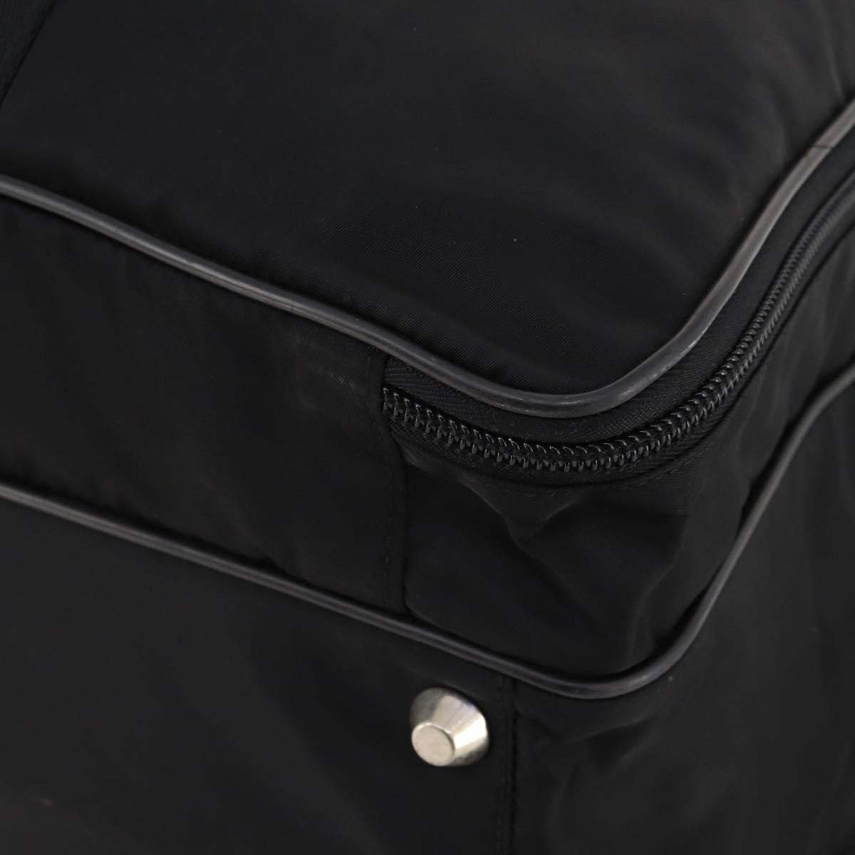 Prada Vintage Boston Bag Nylon Black Nylon Travel Bag Bag (Pre-Owned)