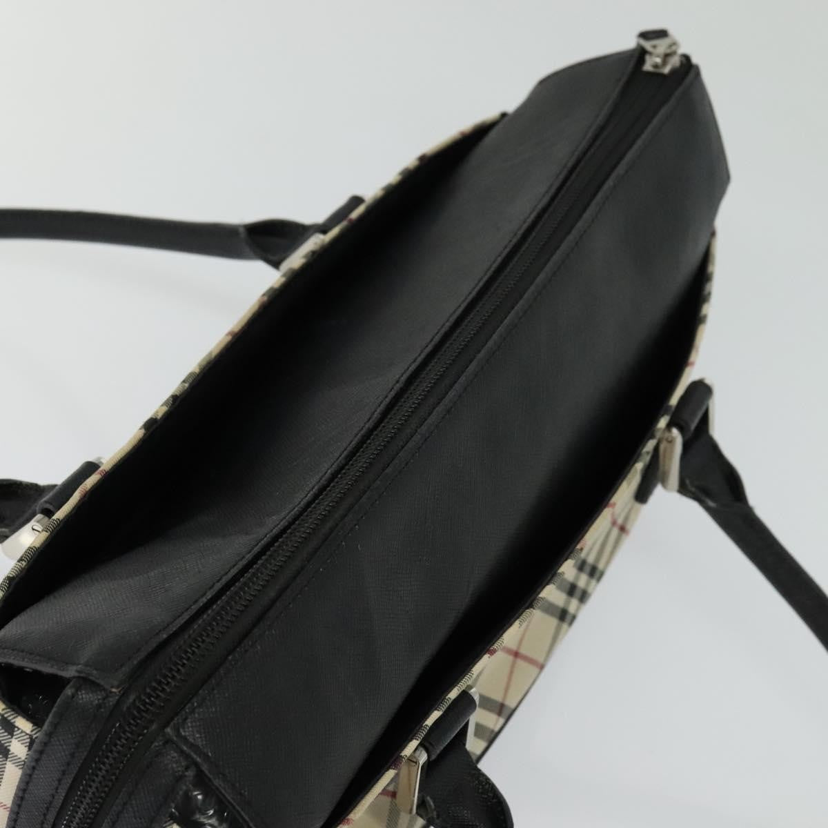 Burberry Nova Check Handbag Nova Check Canvas And Leather Beige Canvas Handbag (Pre-Owned)