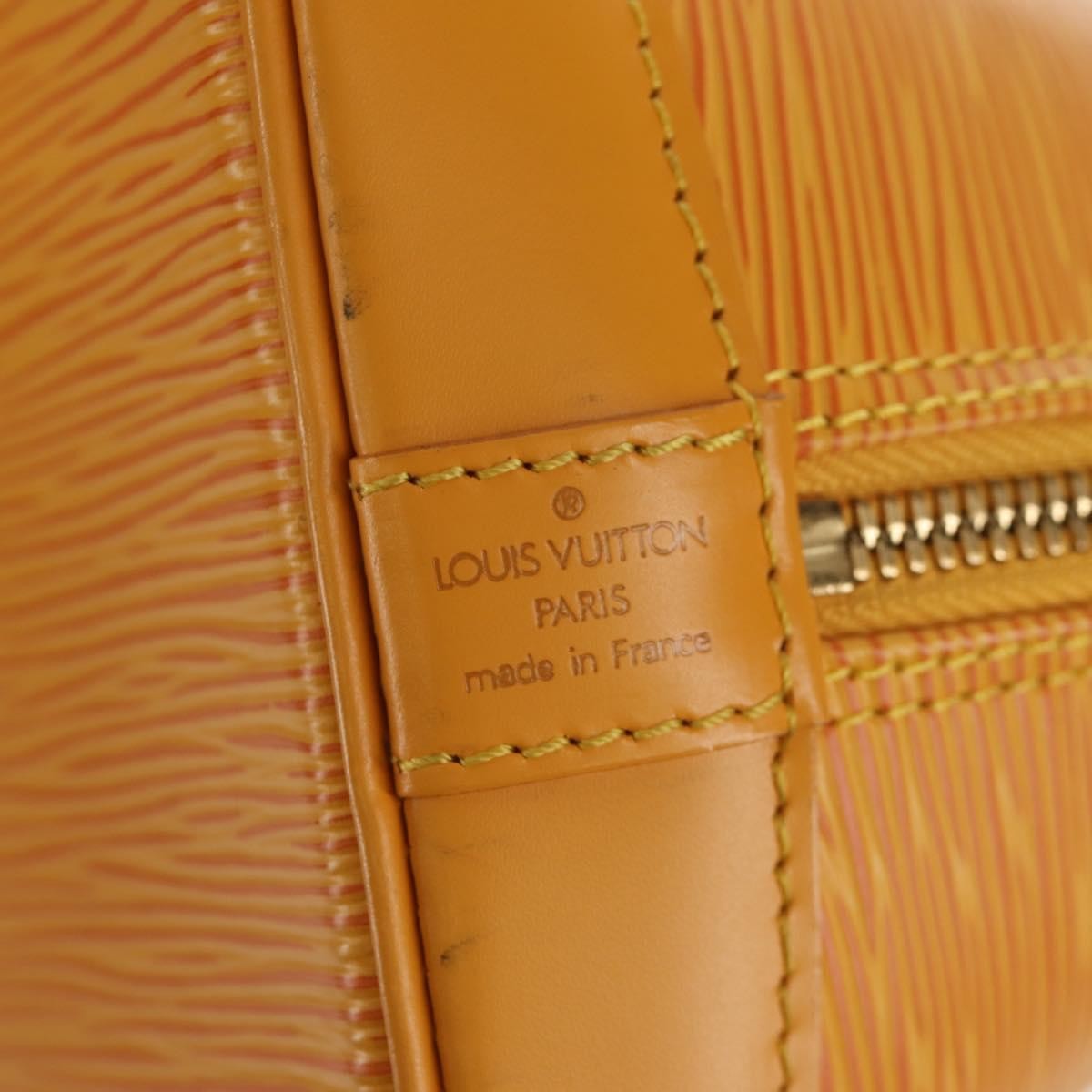 Louis Vuitton Alma Handbag Epi Leather Yellow Leather Handbag (Pre-Owned)