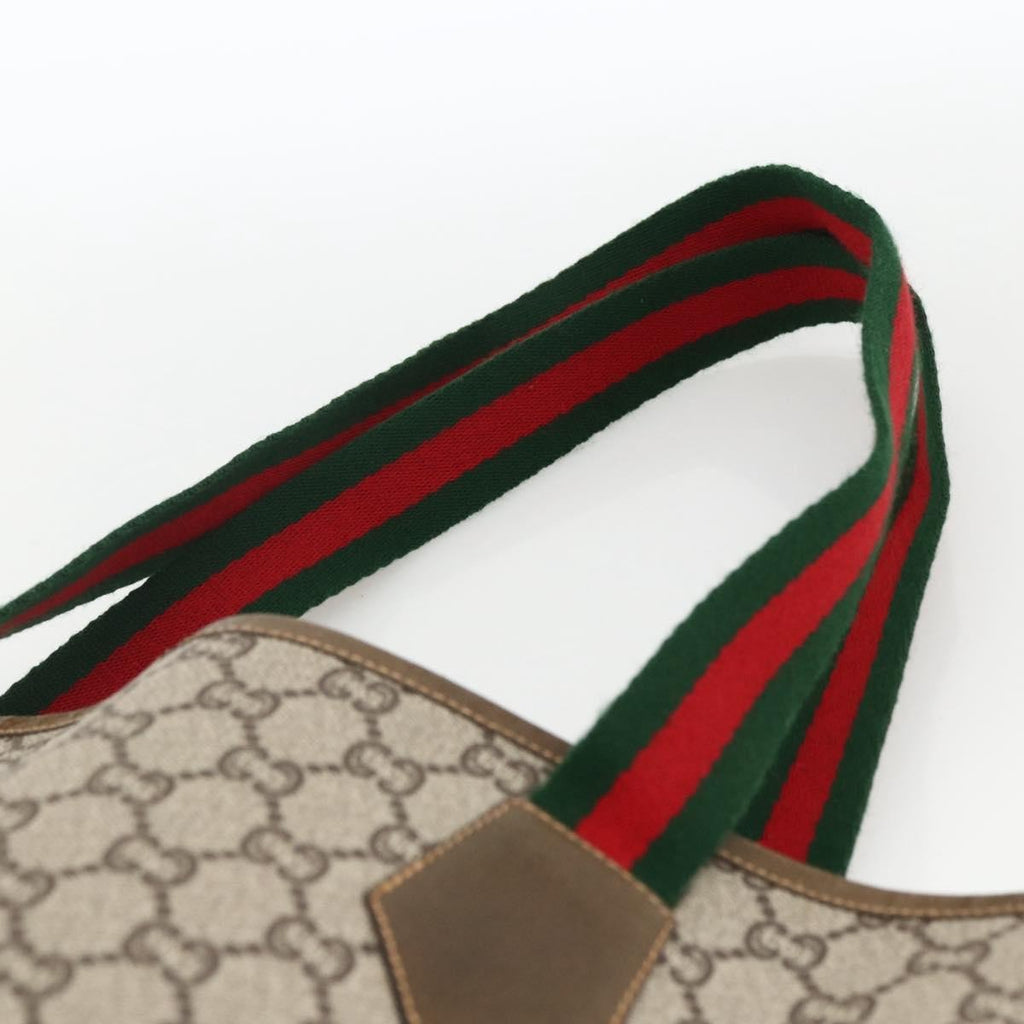 Gucci Ophidia Front Pocket Shopper Tote Gg Coated Canvas Beige Canvas Tote Bag Bag (Pre-Owned)
