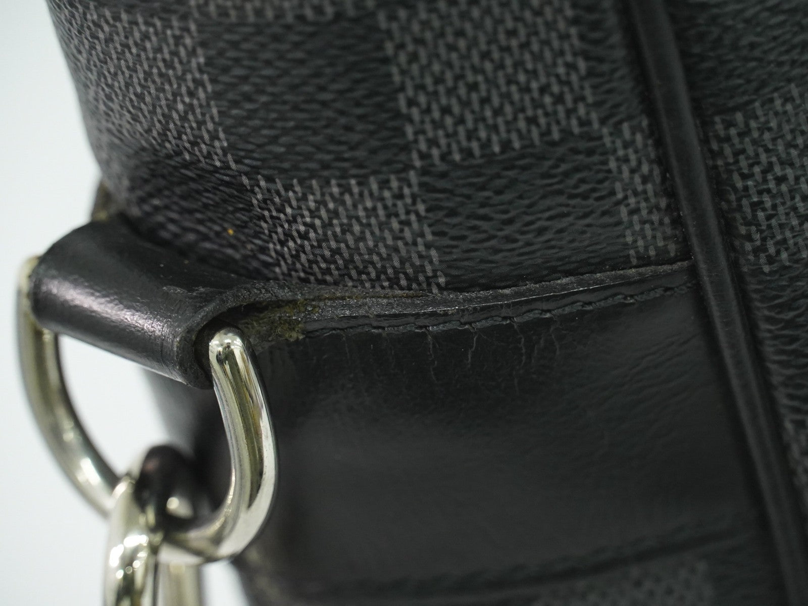Louis Vuitton Tadao Handbag Damier Graphite Black Canvas Tote Bag Bag (Pre-Owned)