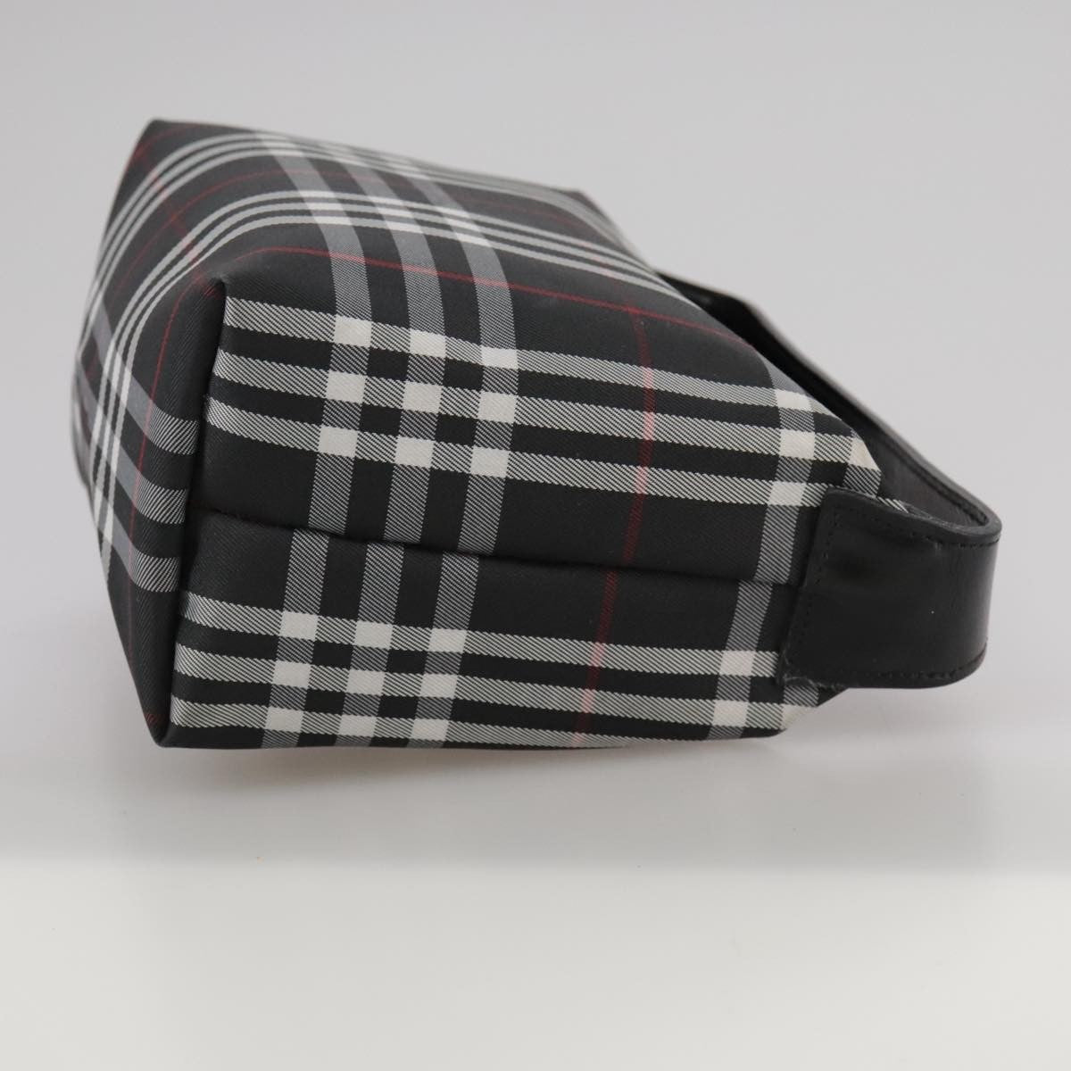 Burberry Nova Check Handbag Nylon Black Nylon Handbag (Pre-Owned)