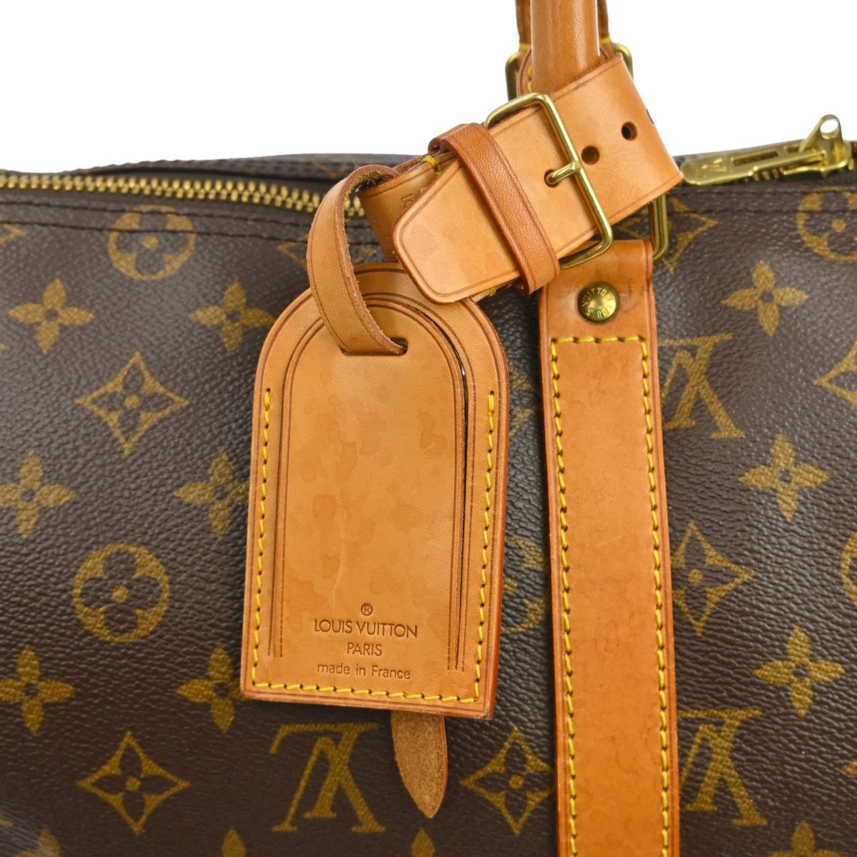 Louis Vuitton Keepall Bag Monogram Canvas Brown Canvas Travel Bag Bag (Pre-Owned)