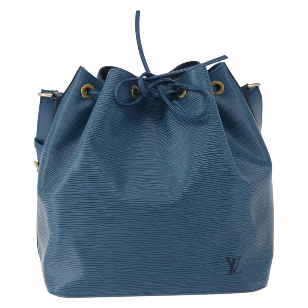 Louis Vuitton Petit Noe Handbag Epi Leather Blue Leather Shoulder Bag Bag (Pre-Owned)