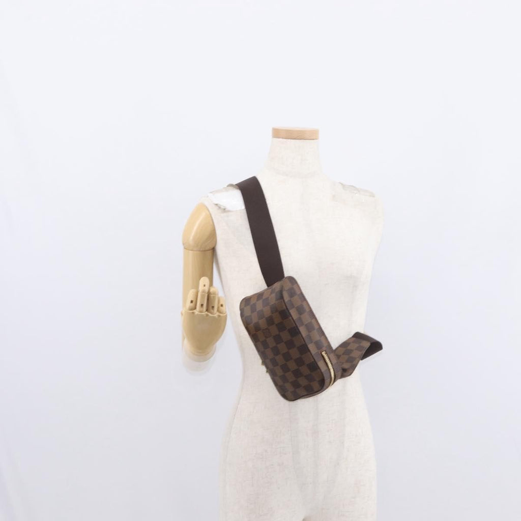 Louis Vuitton Geronimos Waist Bag Damier Brown Canvas Shoulder Bag Bag (Pre-Owned)