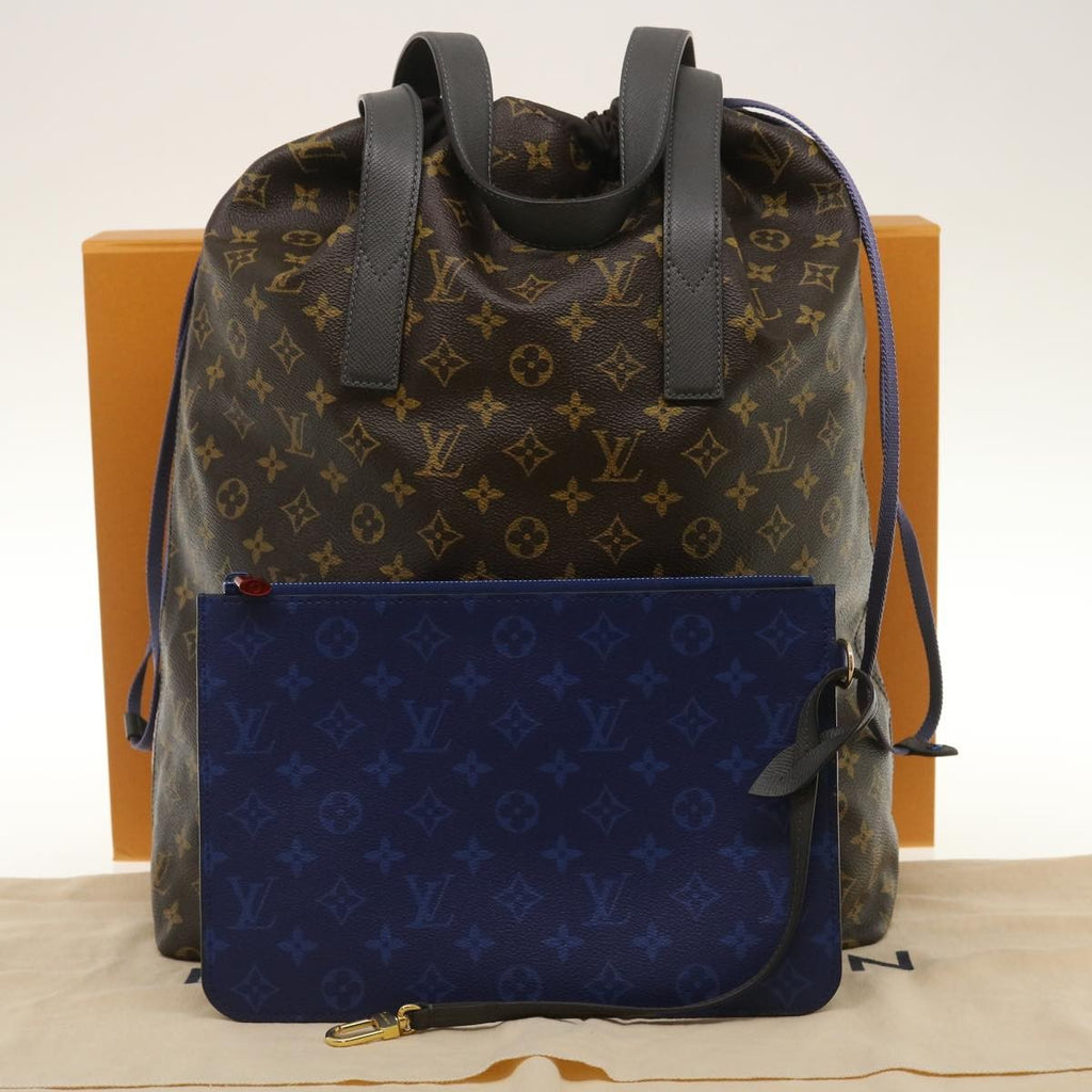 Louis Vuitton Cabas Light Drawstring Bag Monogram Split Canvas Brown Canvas Tote Bag Bag (Pre-Owned)