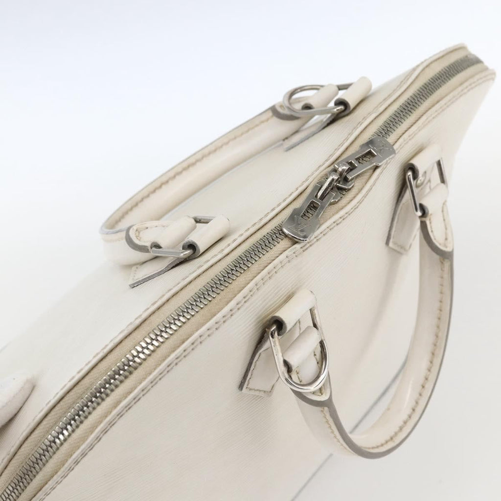 Louis Vuitton Alma Handbag Epi Leather White Leather Handbag (Pre-Owned)