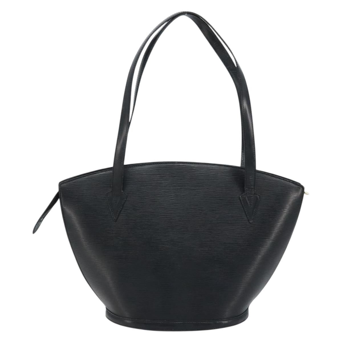 Louis Vuitton Saint Jacques Handbag Epi Leather Black Leather Shoulder Bag Bag (Pre-Owned)
