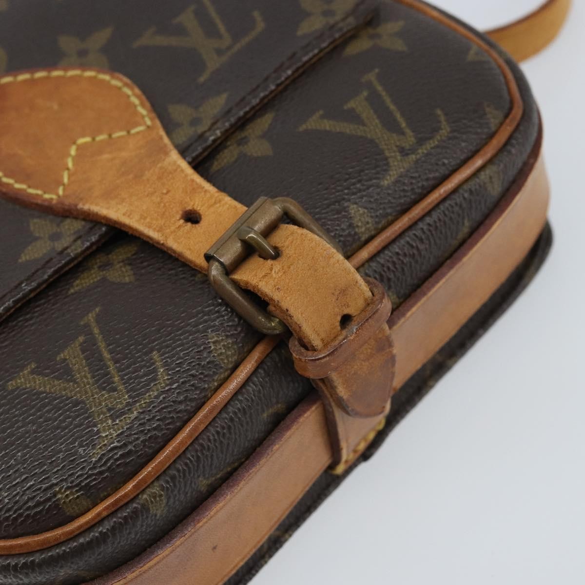 Louis Vuitton Cartouchiere Handbag Monogram Canvas Brown Canvas Shoulder Bag Bag (Pre-Owned)