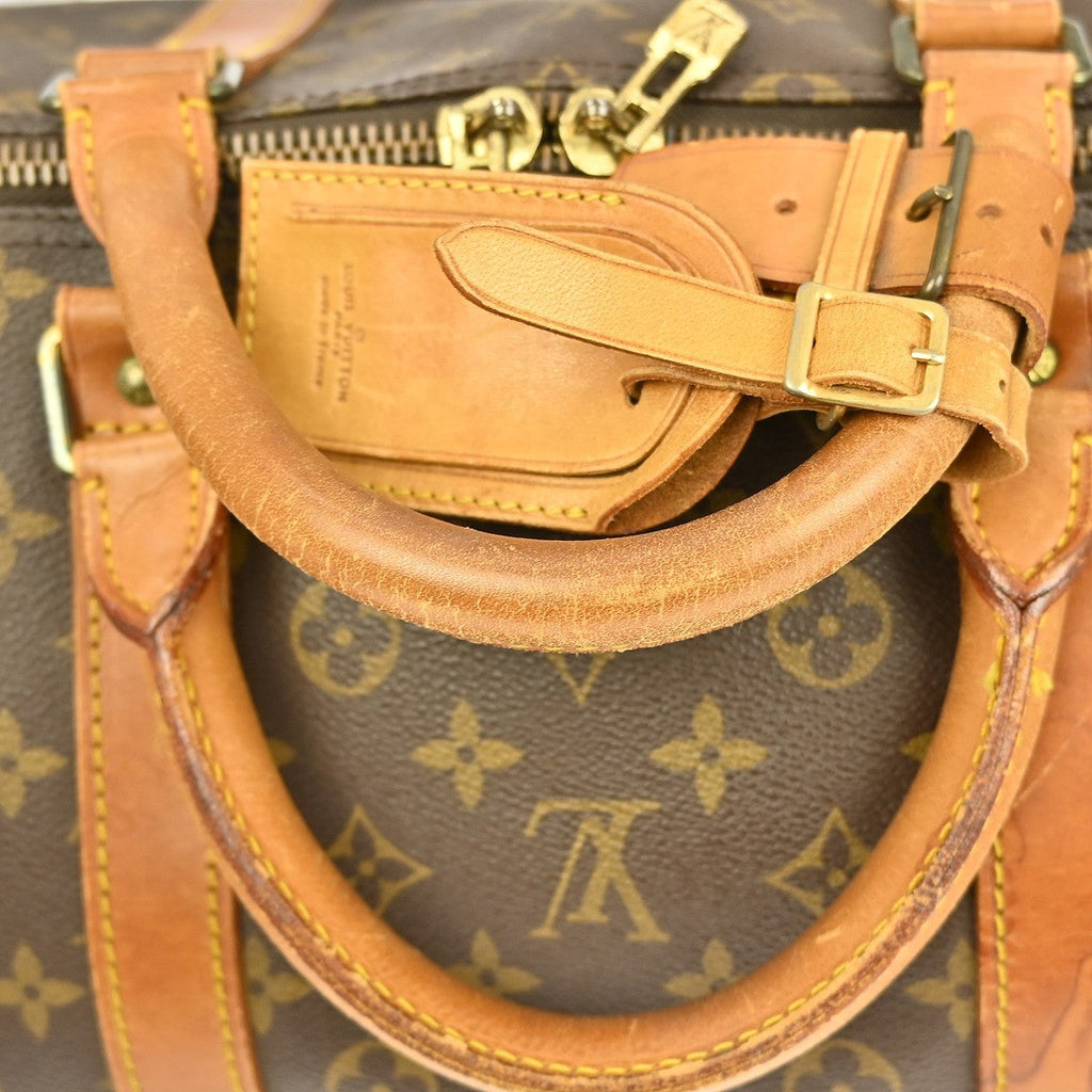 Louis Vuitton Keepall Bandouliere Bag Monogram Canvas Brown Canvas Travel Bag Bag (Pre-Owned)