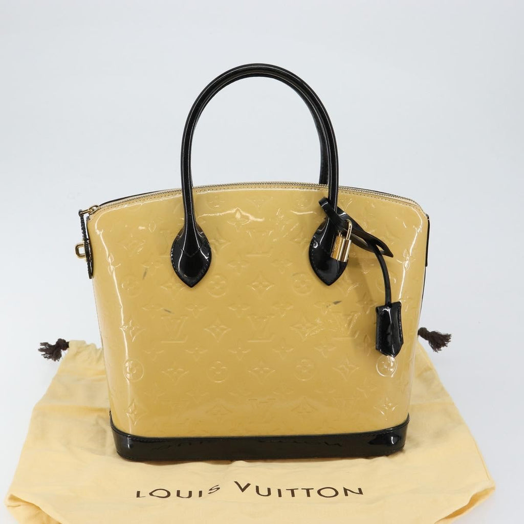 Louis Vuitton Lockit Handbag Monogram Vernis Beige Patent_Leather Tote Bag Bag (Pre-Owned)