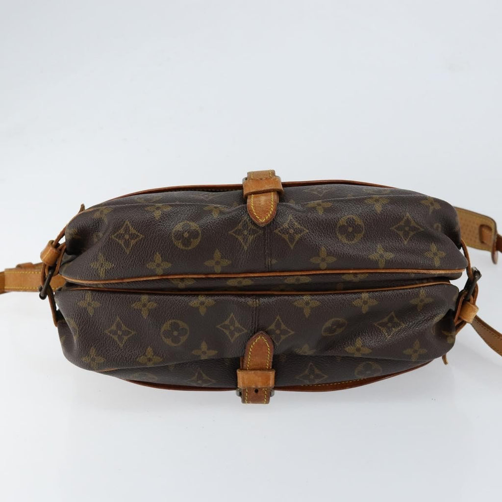 Louis Vuitton Saumur Handbag Monogram Canvas Brown Canvas Shoulder Bag Bag (Pre-Owned)