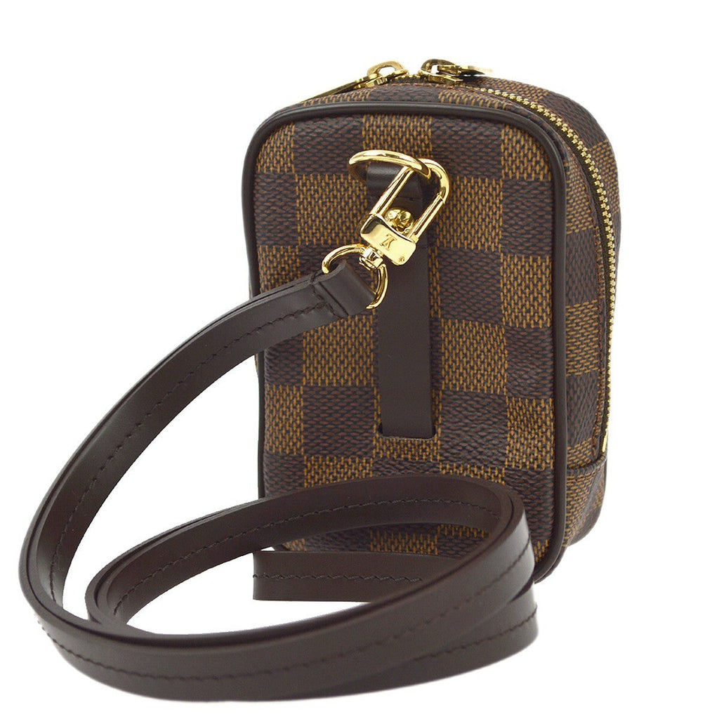 Louis Vuitton Etui Okapi Camera Case Damier Brown Canvas Shoulder Bag Bag (Pre-Owned)