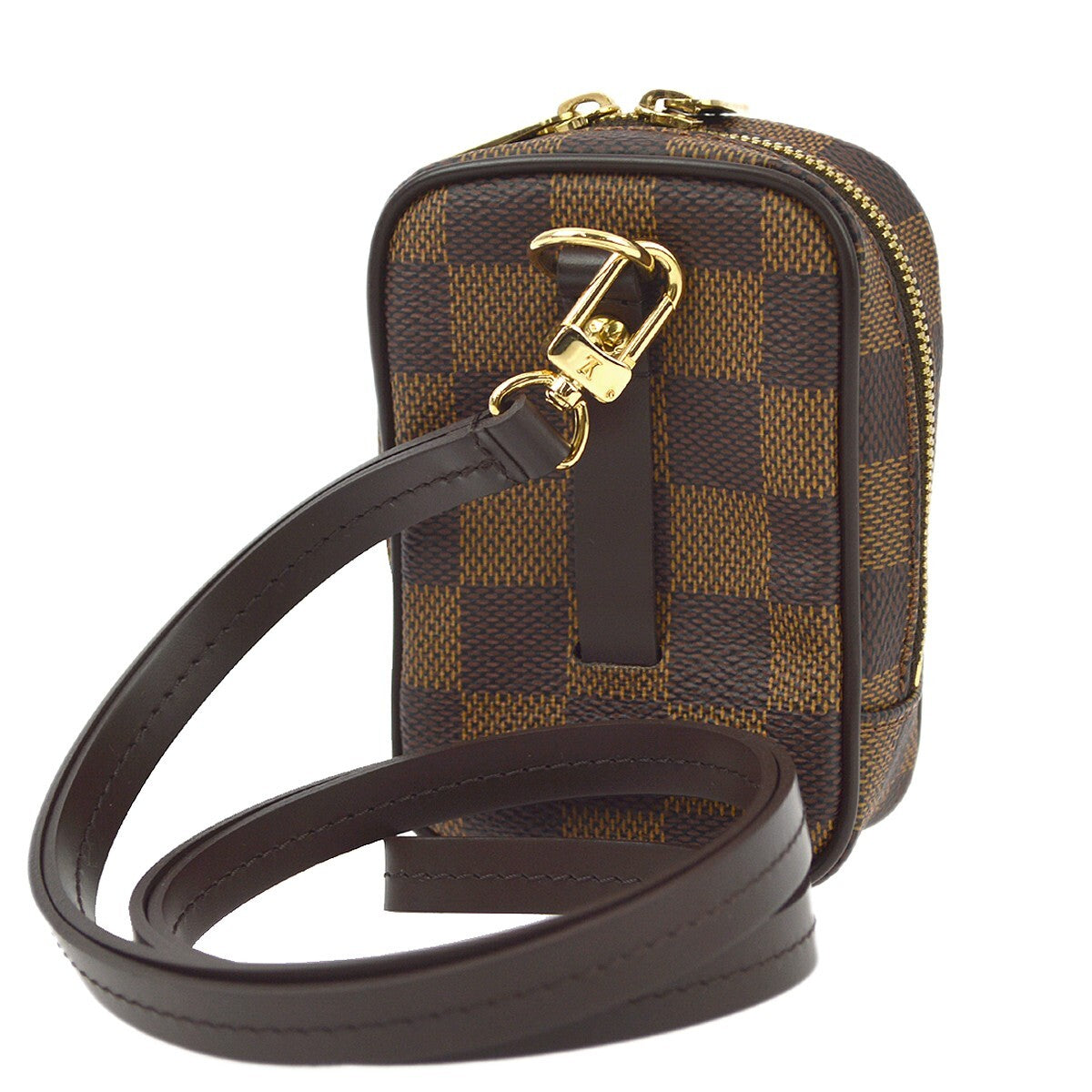 Louis Vuitton Etui Okapi Camera Case Damier Brown Canvas Shoulder Bag Bag (Pre-Owned)