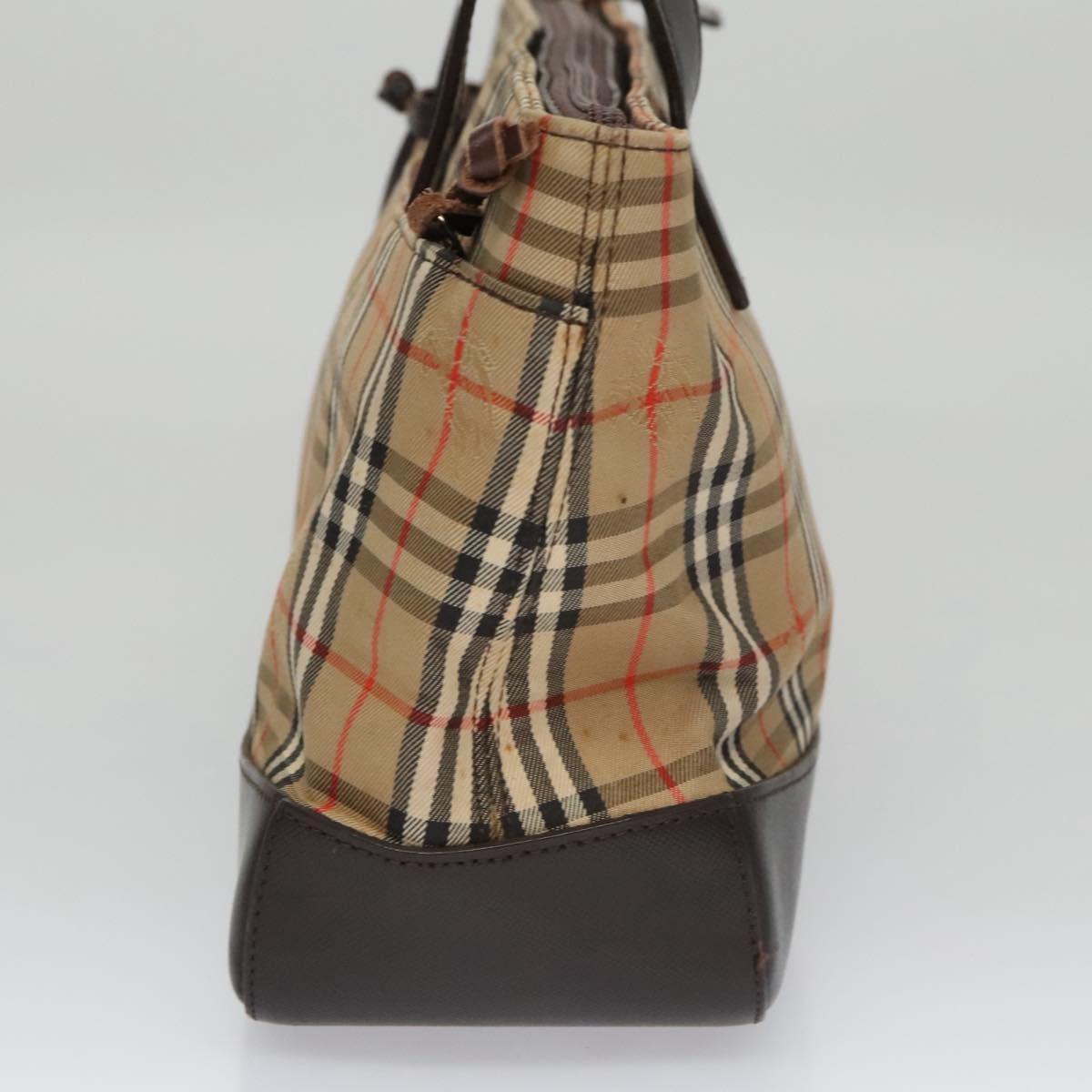 Burberry Nova Check Handbag Nova Check Canvas And Leather Beige Canvas Handbag (Pre-Owned)